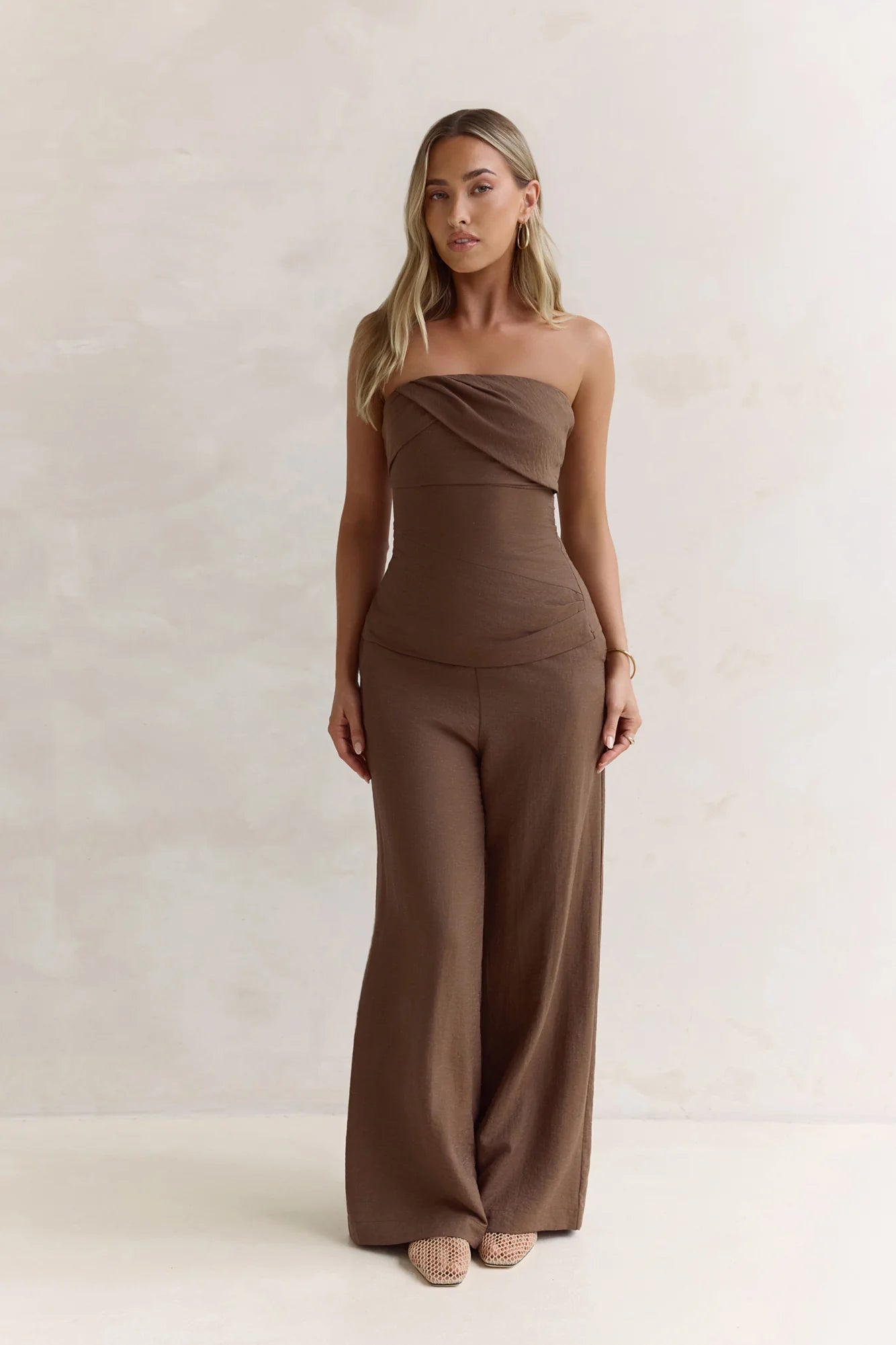 Laidback Lover Strapless Set Brown