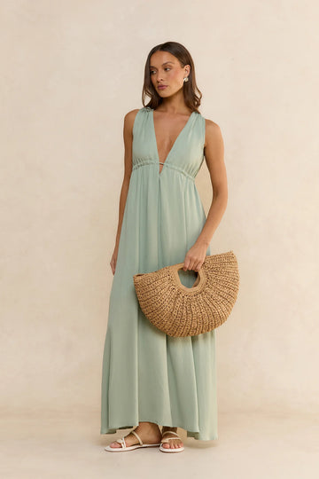 Safety Net Maxi Dress Sage