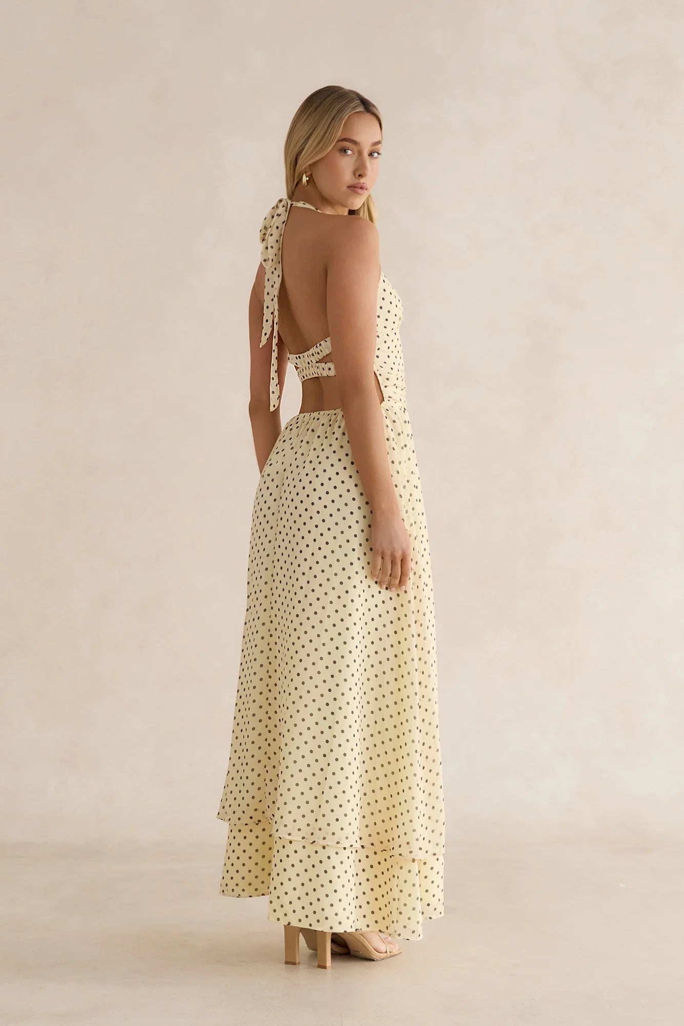 Sorbet Soiree Halter Maxi Dress Yellow