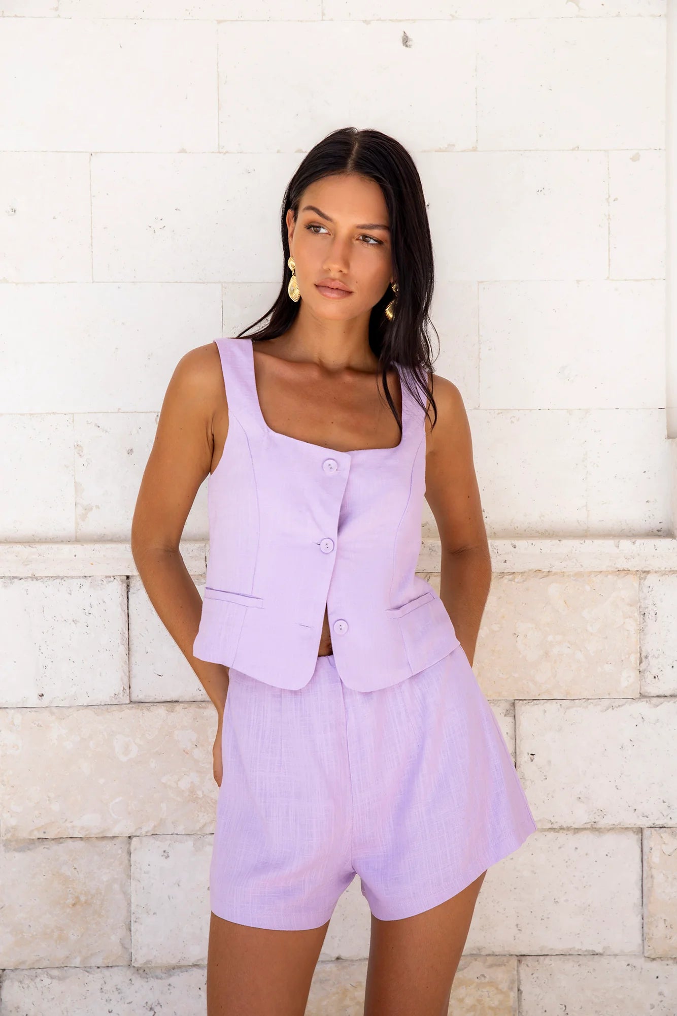 Summer Spell Crop Top Purple