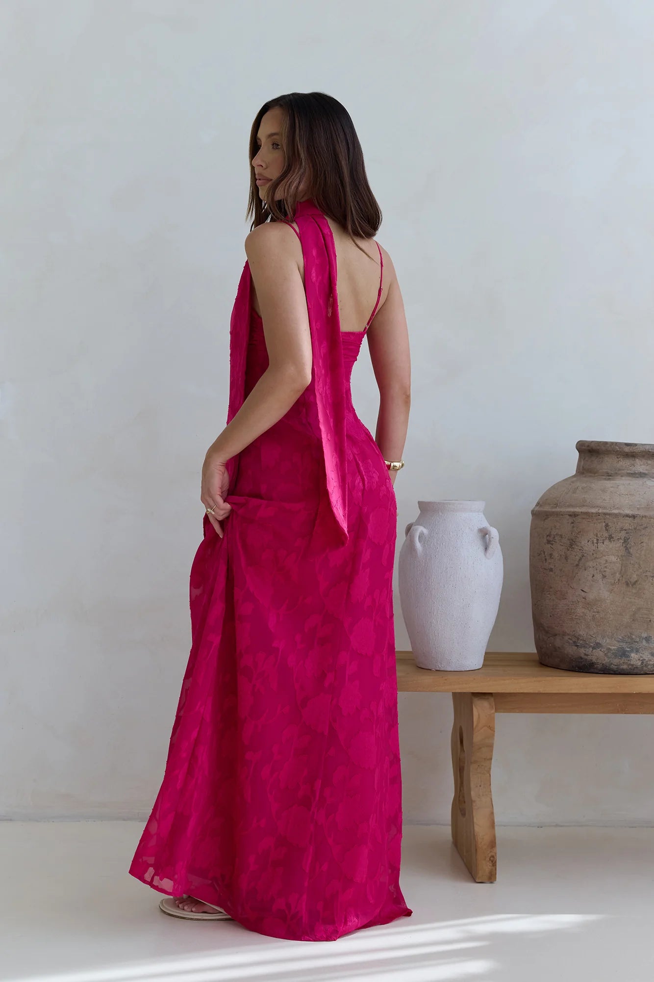 Flirt With Fire Maxi Dress Pink