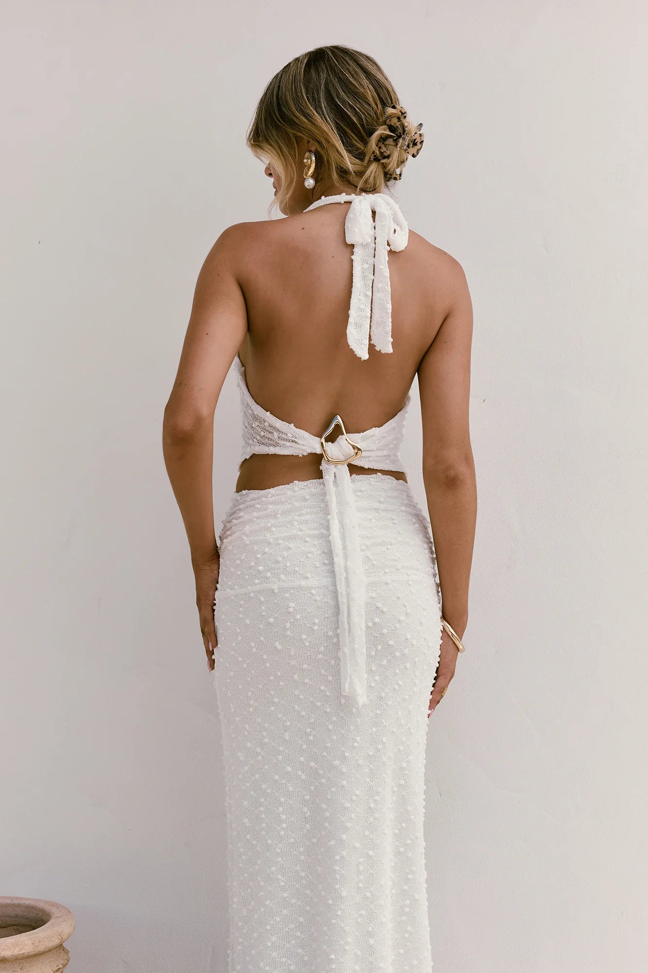 Words Of Wisdom Maxi Skirt White