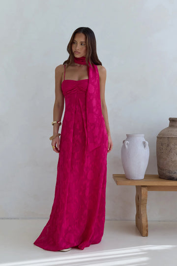 Flirt With Fire Maxi Dress Pink