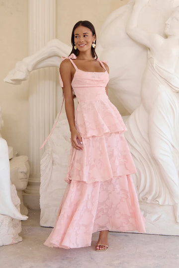 Meadow Of Dreams Maxi Dress Pink