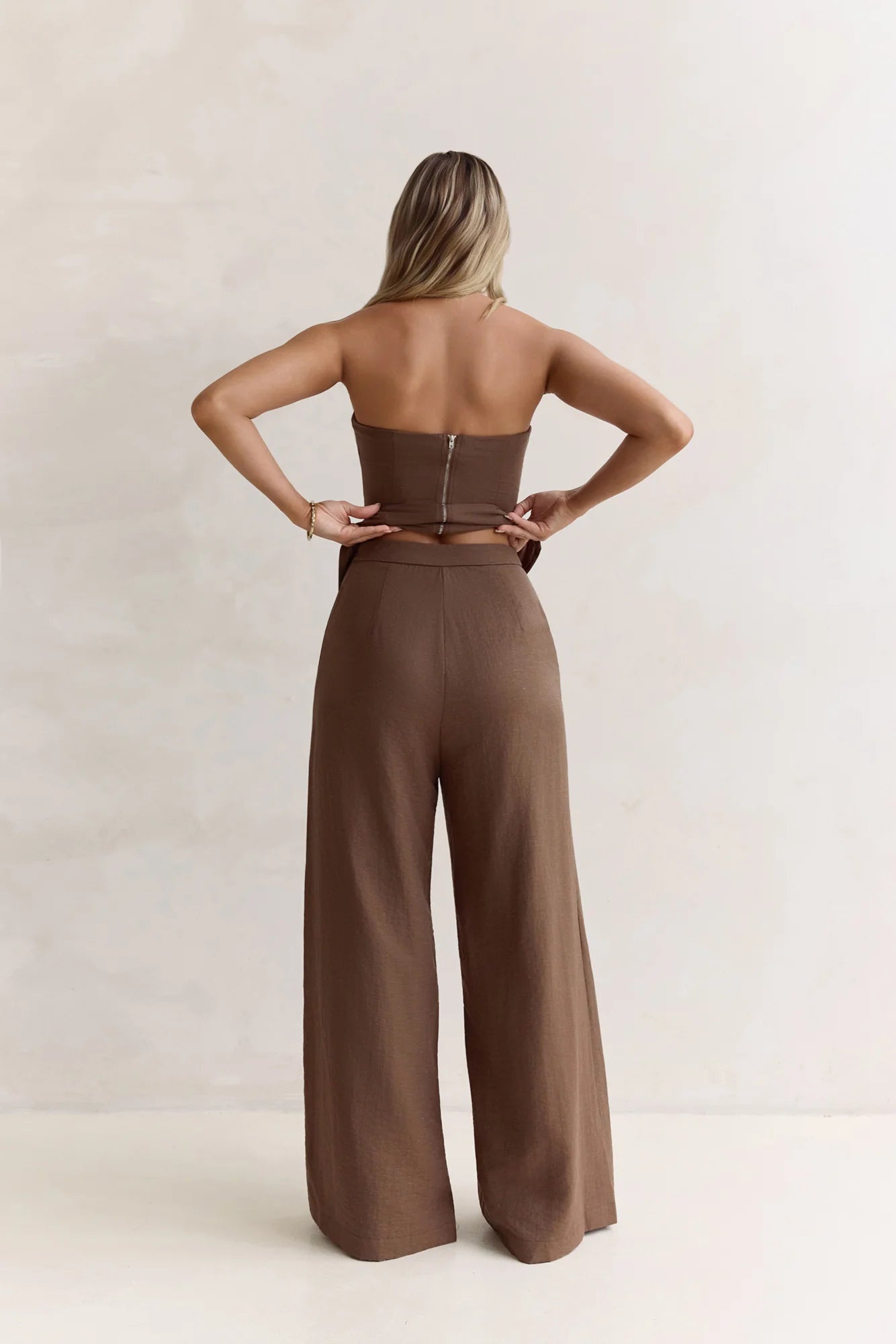 Laidback Lover Strapless Set Brown
