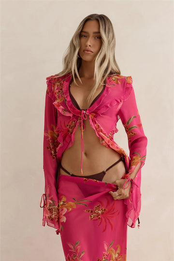Soft Island Dreams Long Sleeve Top Pink