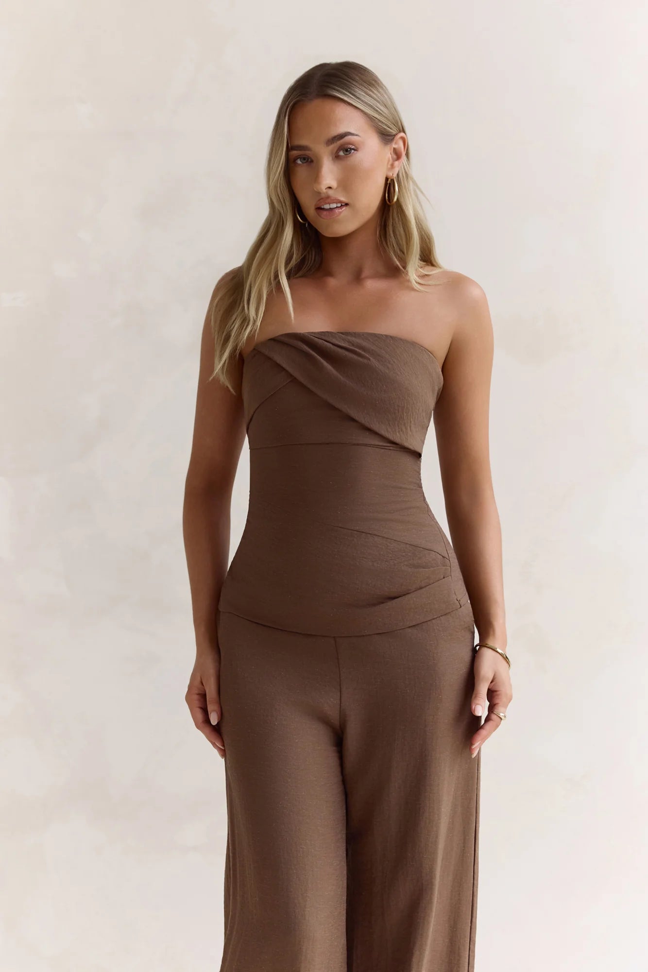 Laidback Lover Strapless Set Brown