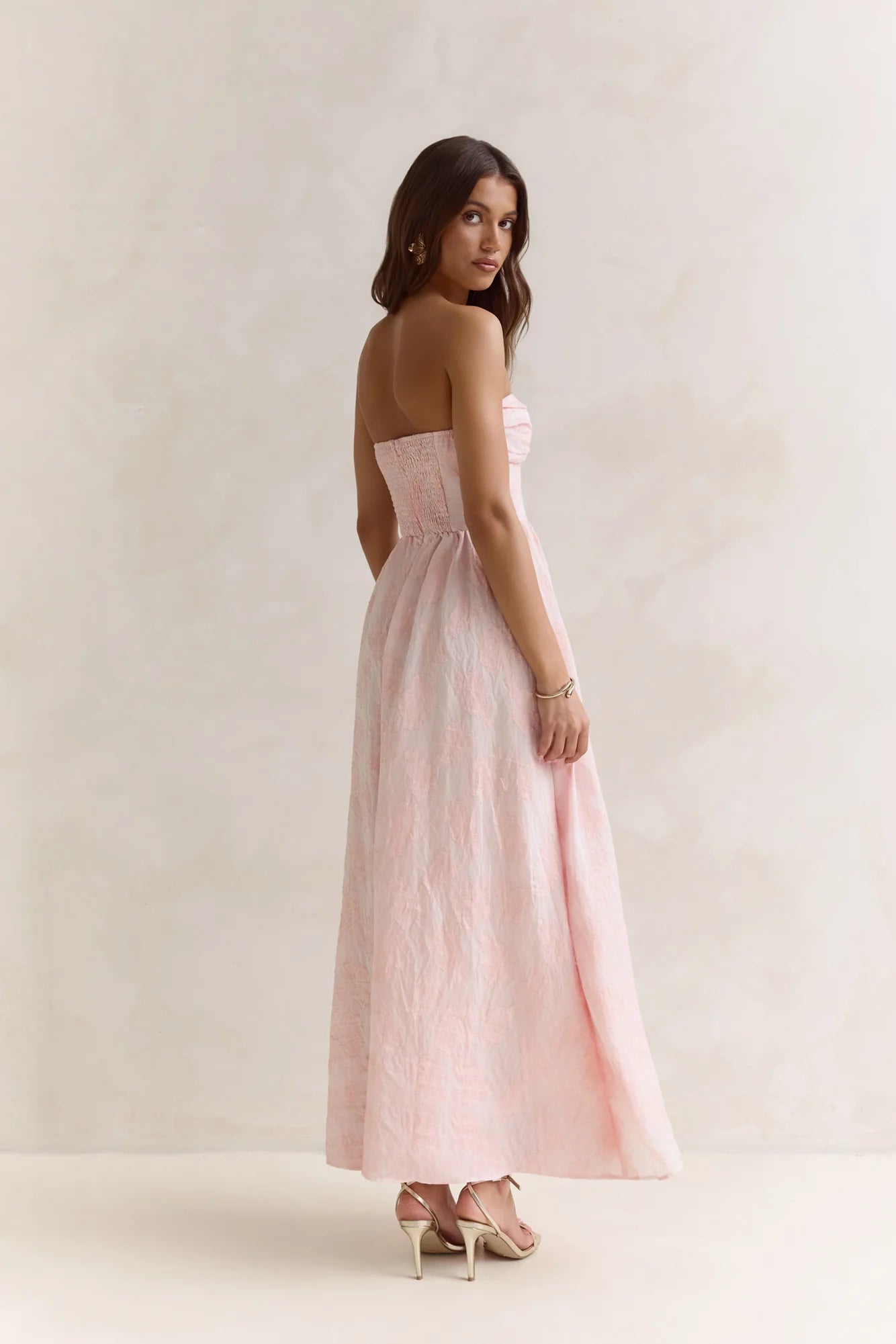 Wishes Deep Within Strapless Maxi Dress Pink