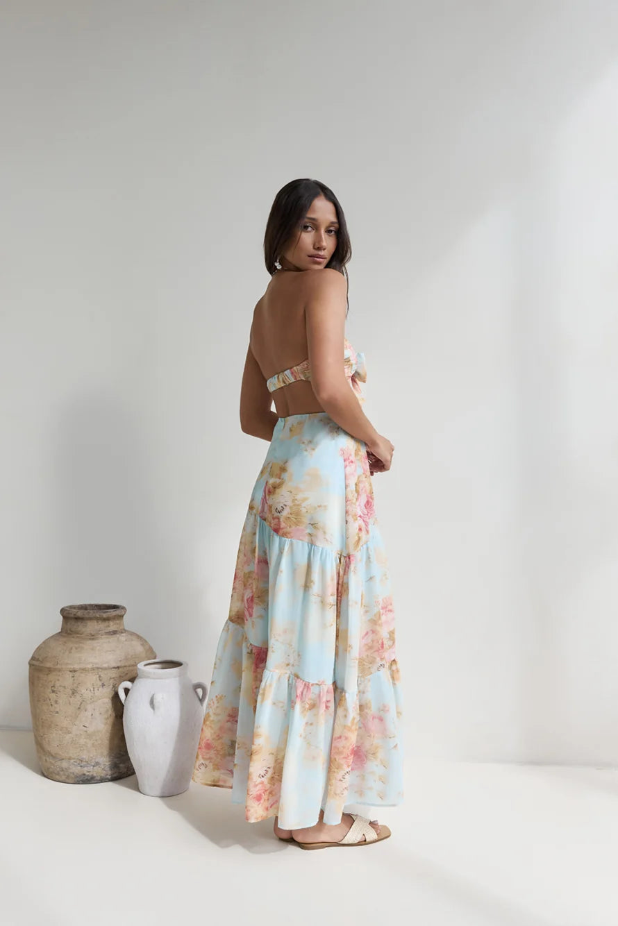 Beyond The Glow Strapless Maxi Dress Print