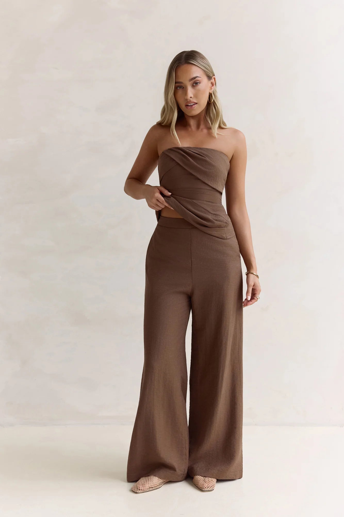 Laidback Lover Strapless Set Brown