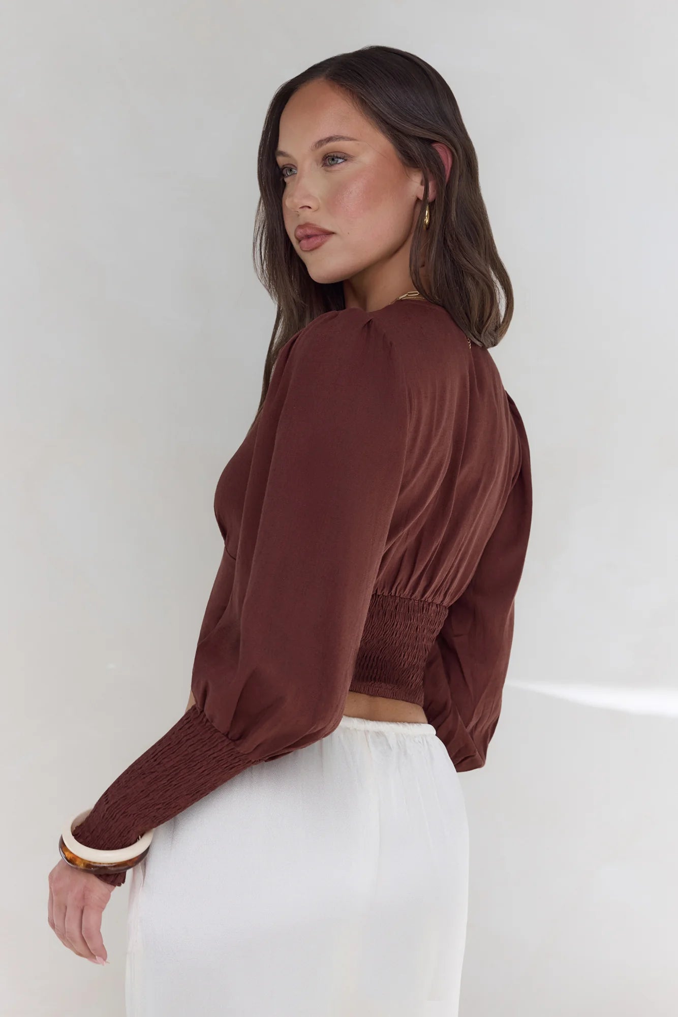 Brush Of Luck Long Sleeve Top Brown