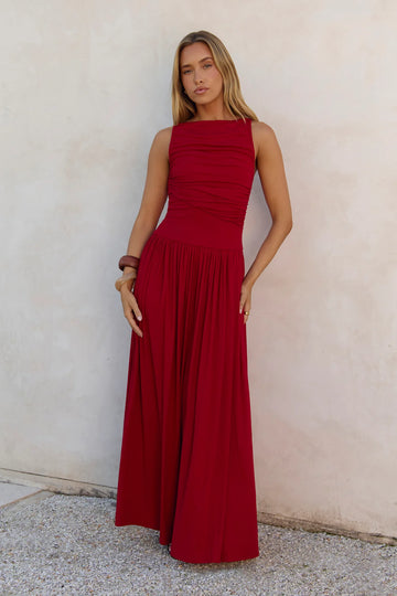Nalla Maxi Dress Cherry