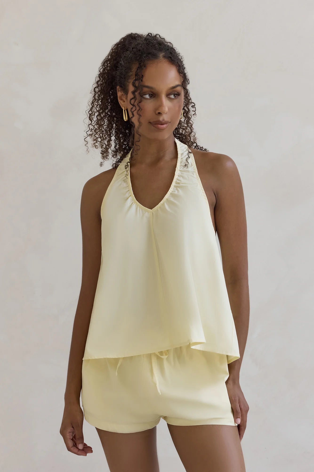 Evelyn Halter Top Yellow