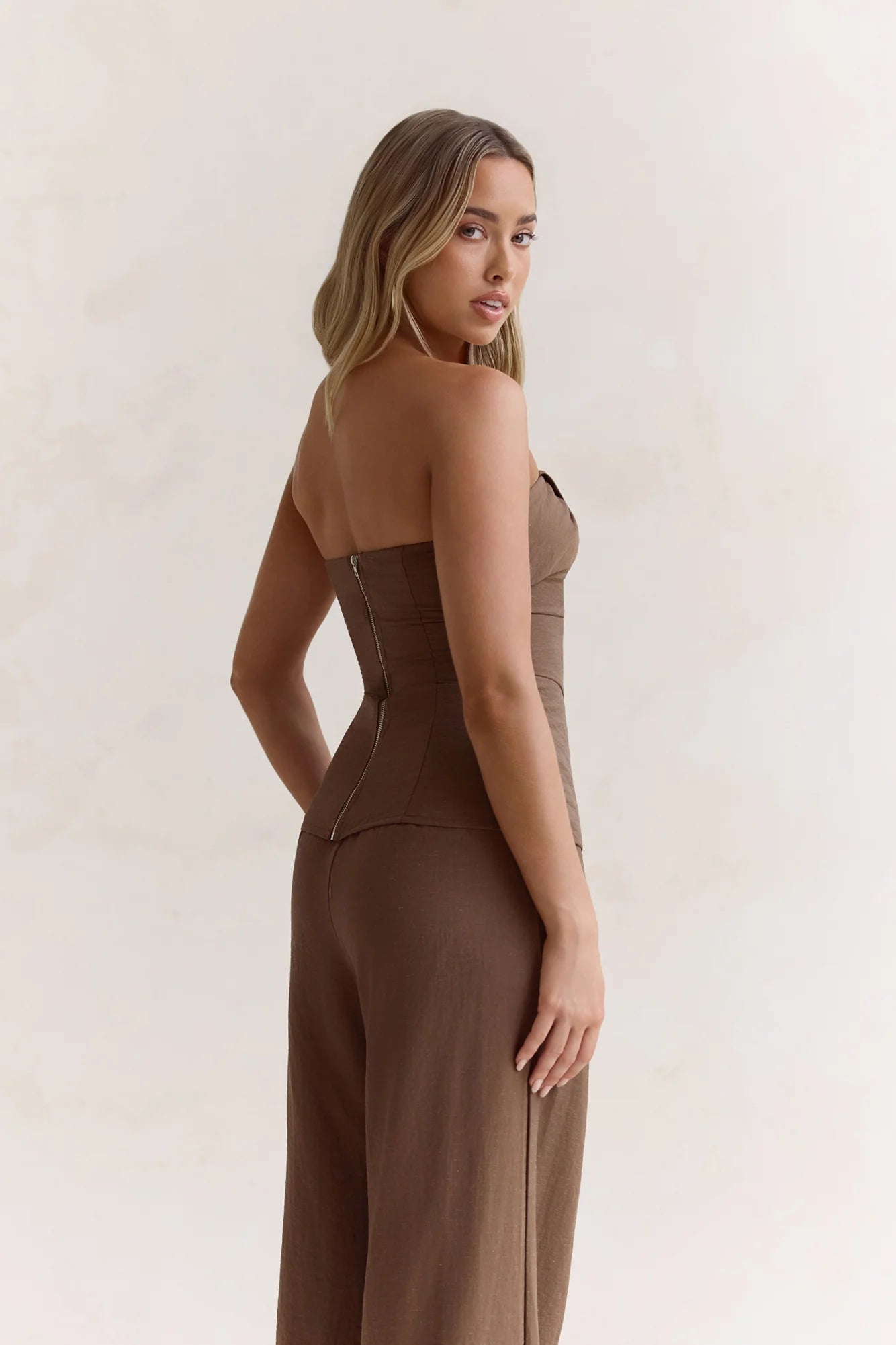 Laidback Lover Strapless Set Brown