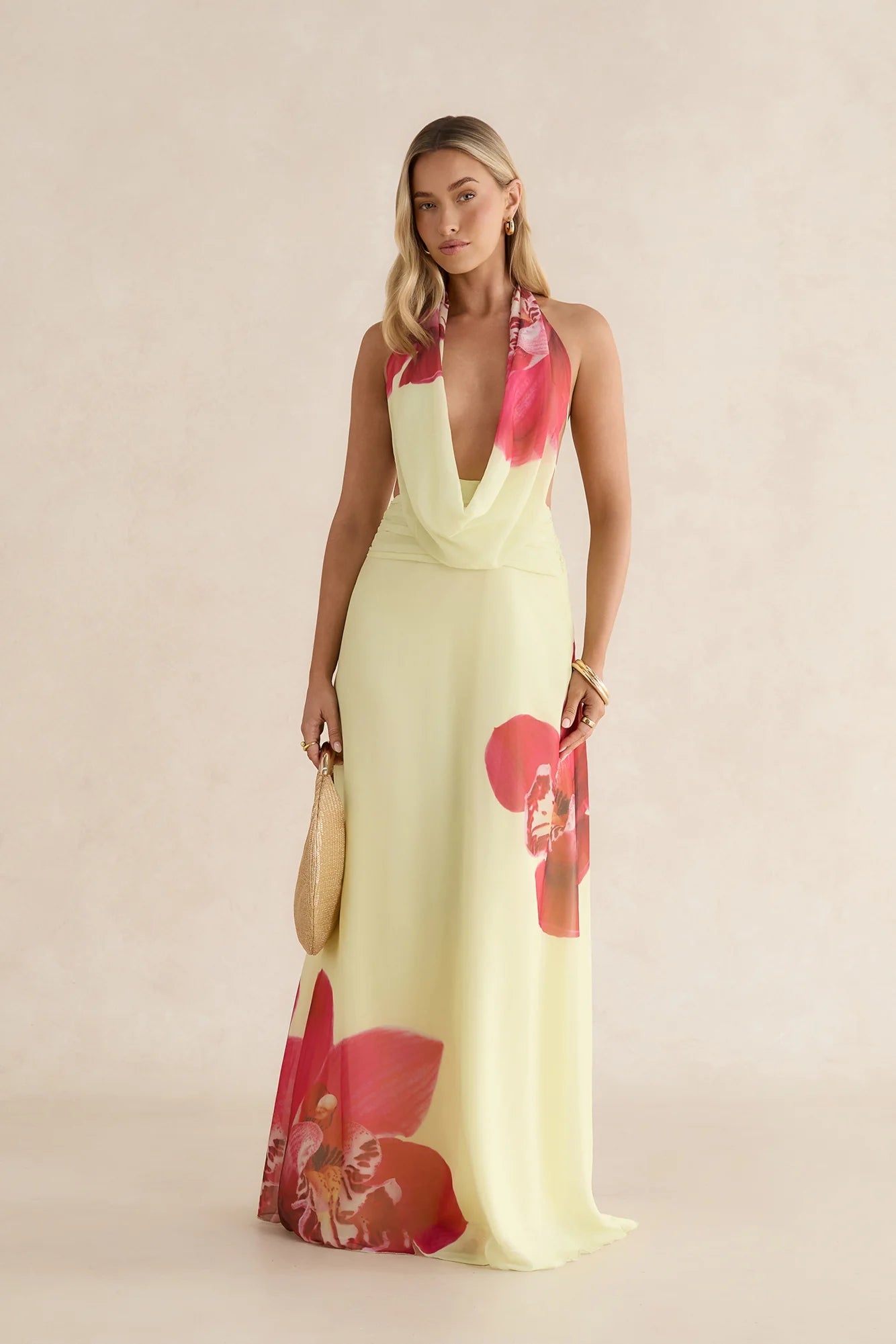 Orchid Oasis Maxi Dress Yellow
