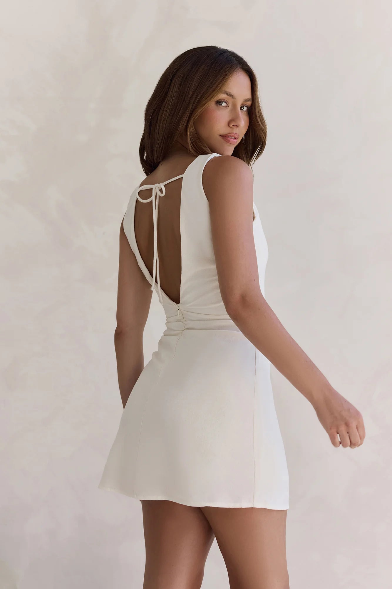 Amina Mini Dress Beige