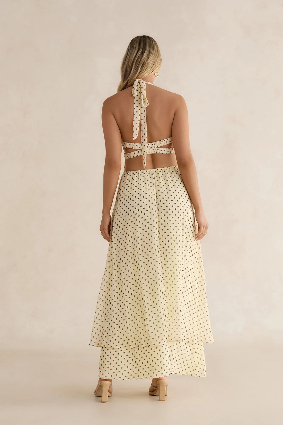 Sorbet Soiree Halter Maxi Dress Yellow