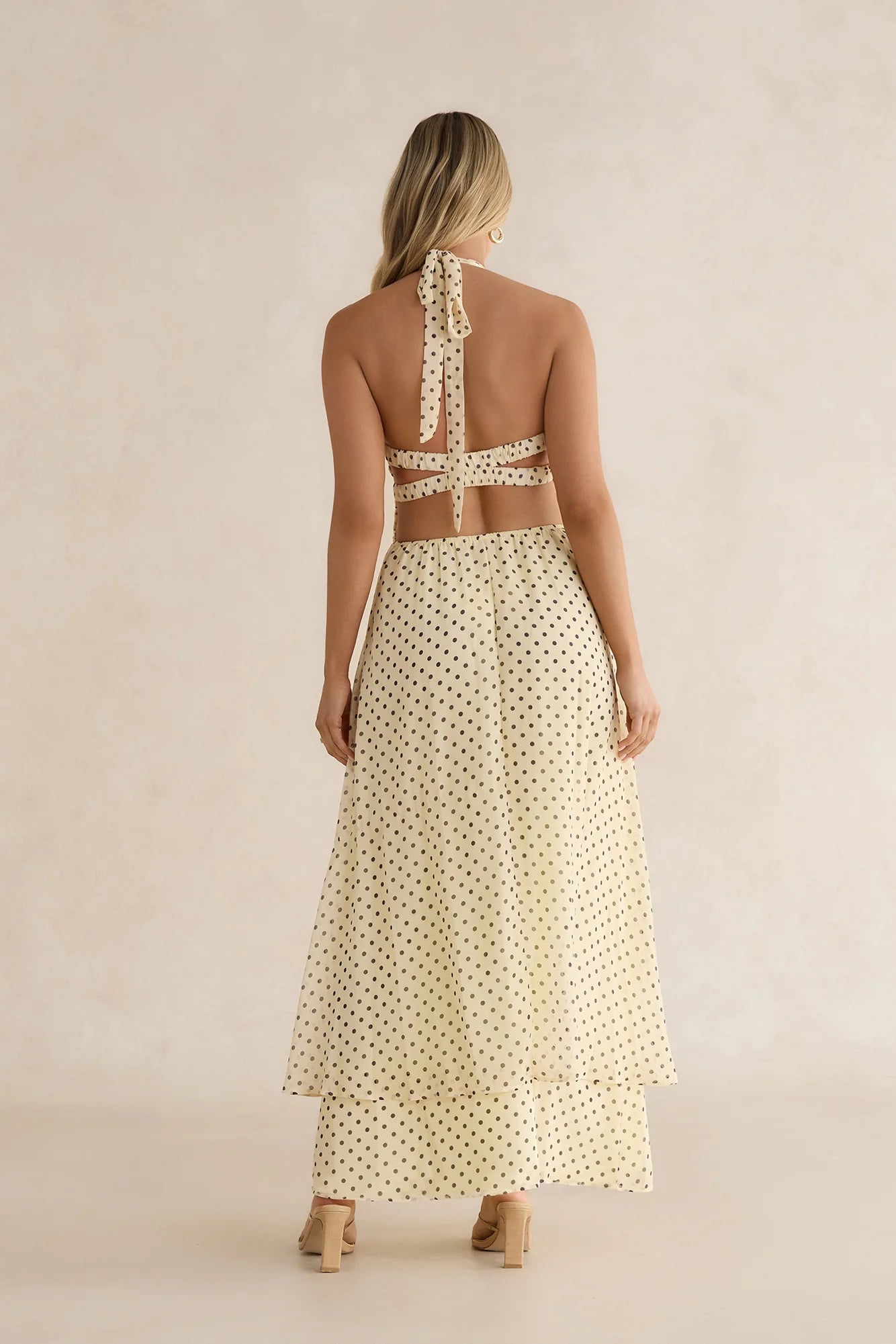Sorbet Soiree Halter Maxi Dress Yellow