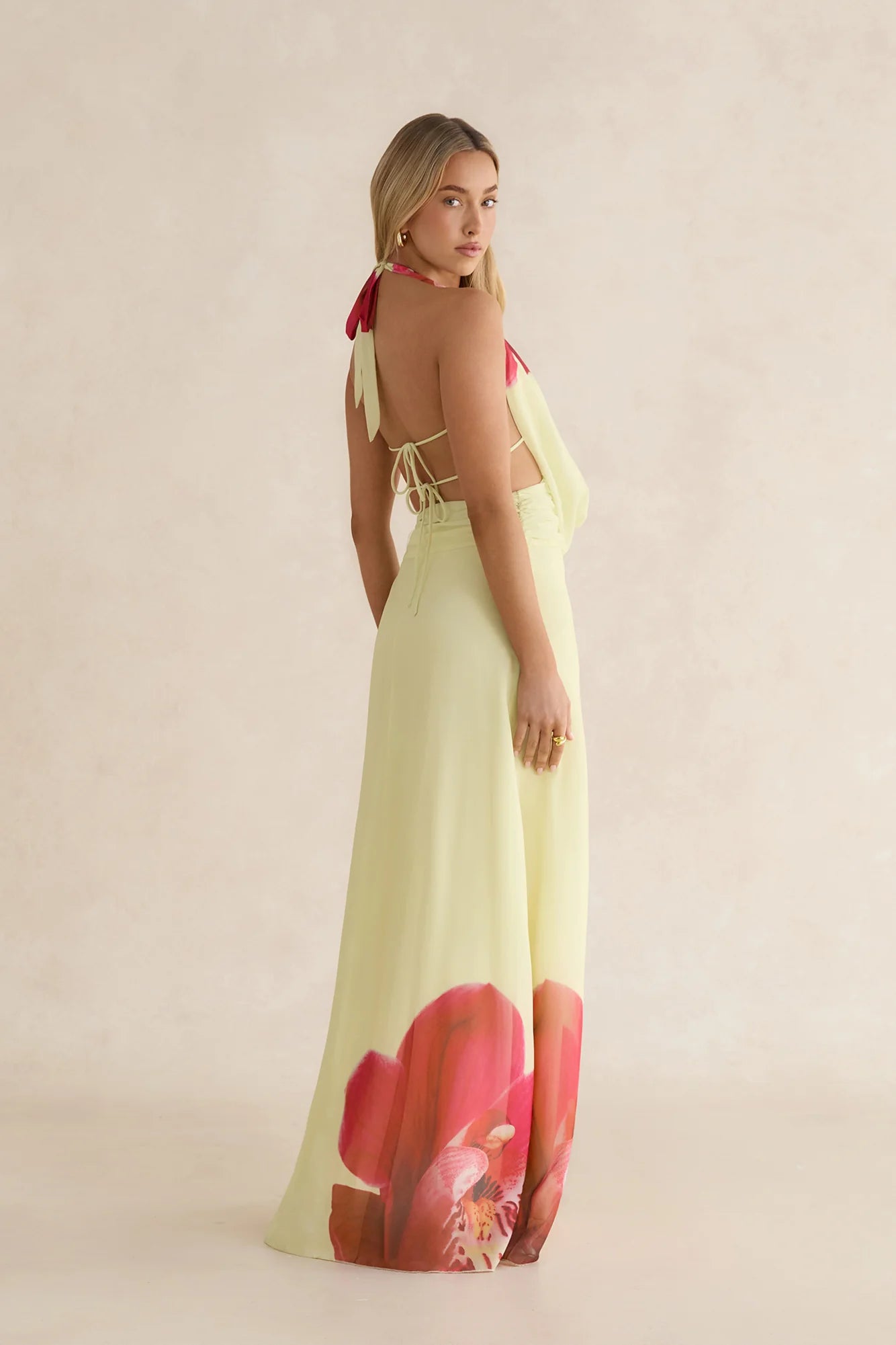 Orchid Oasis Maxi Dress Yellow
