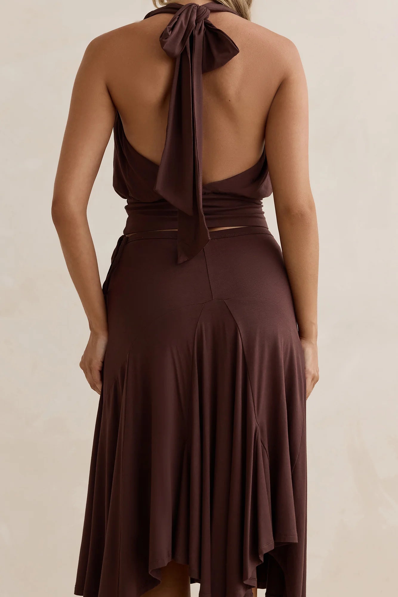 Dreamy Shores Halter Top Brown