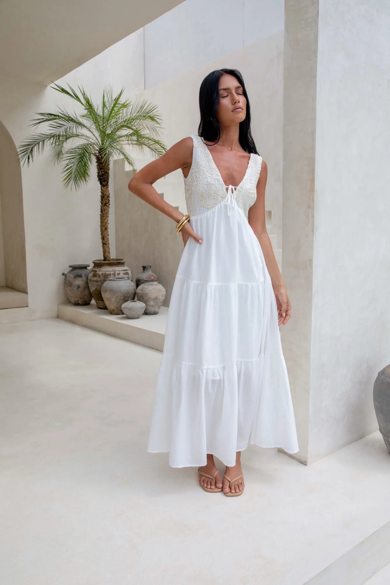 Lost In Your Love Maxi Dress White