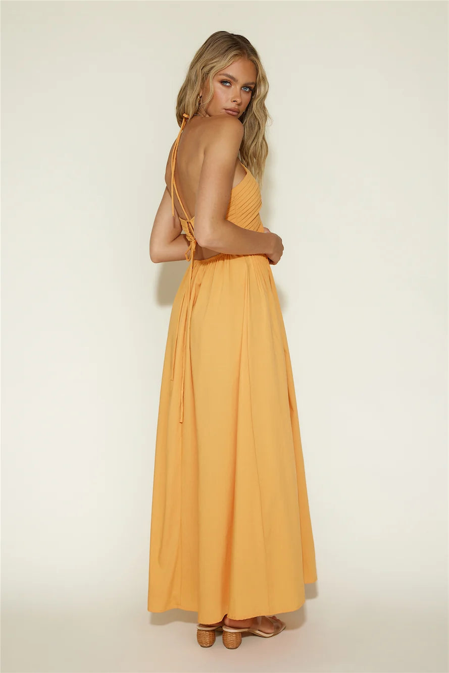 Cross My Heart Maxi Dress Orange