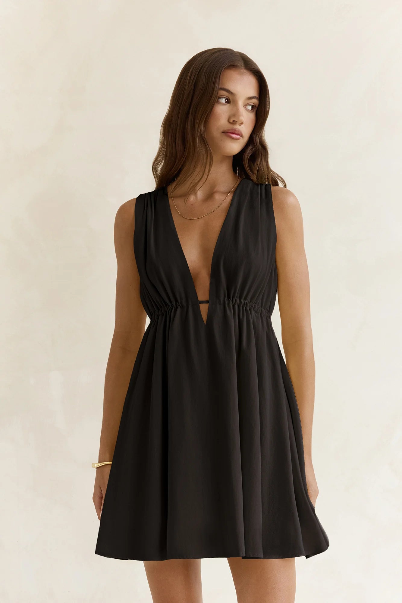 Spritz Of The Sun Mini Dress Black
