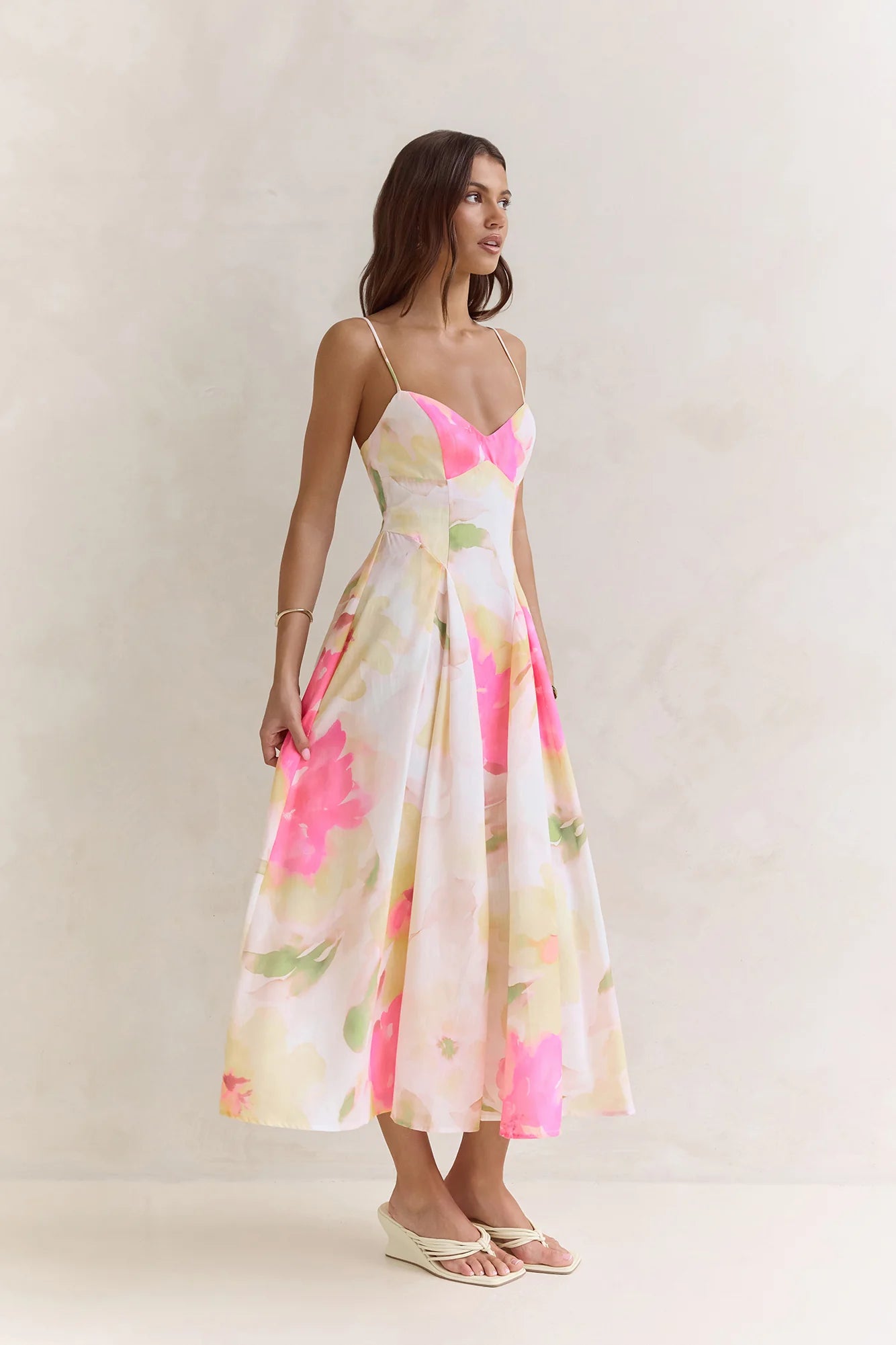 Field Of Wishes Maxi Dress Yellow Floral