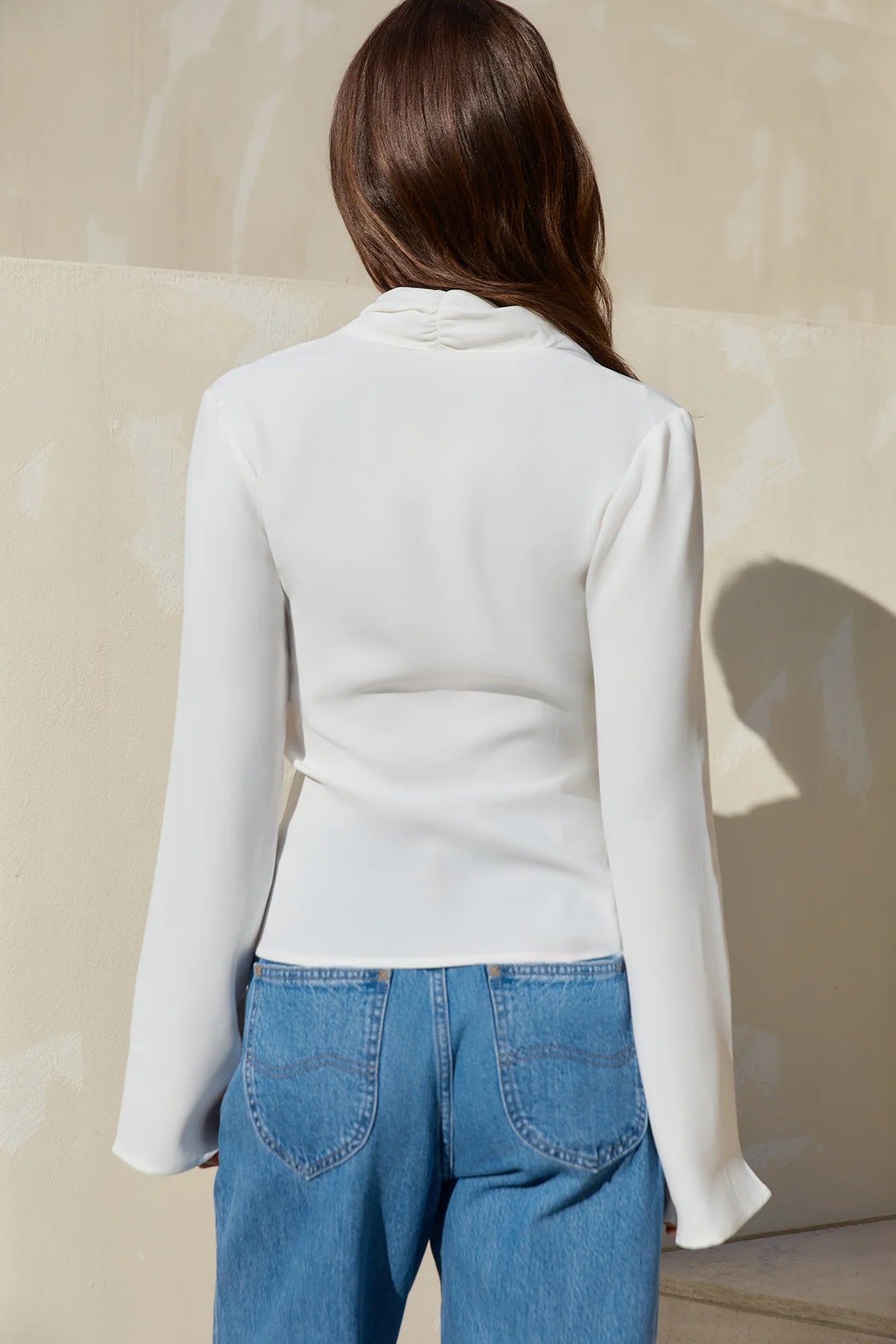 Summer In The City Long Sleeve Top White