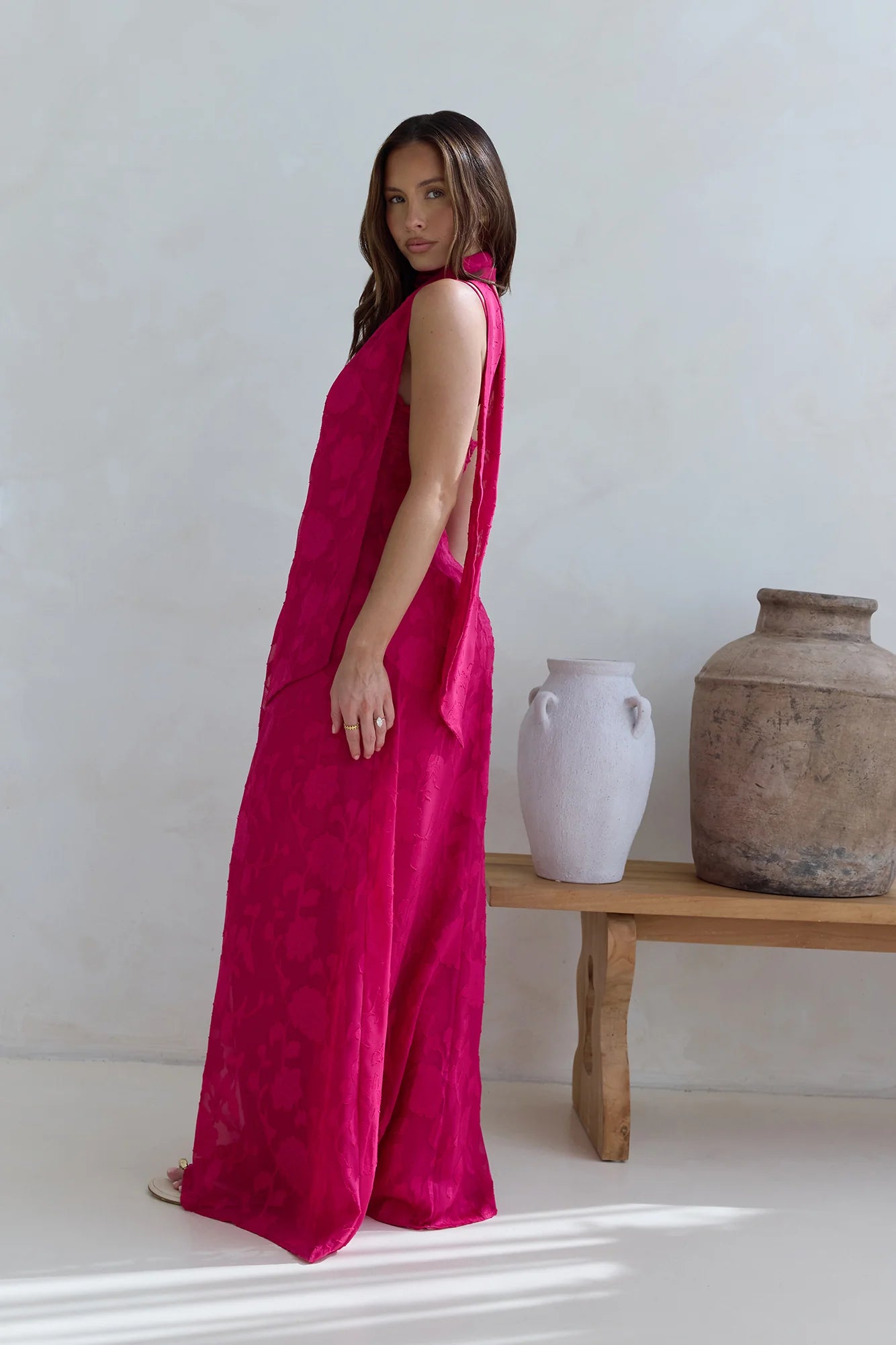 Flirt With Fire Maxi Dress Pink