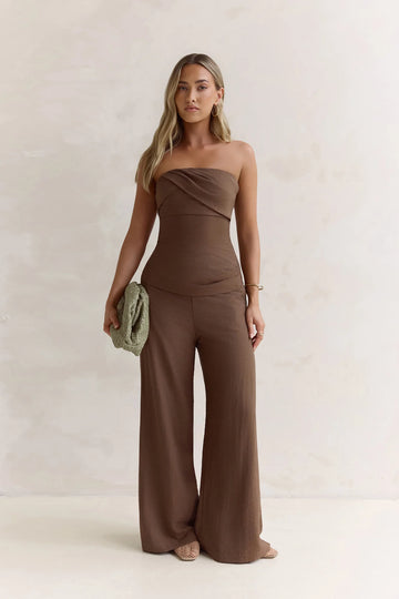 Laidback Lover Strapless Set Brown